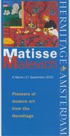 Brochure About The Exhibition Matisse To Malevich At Hermitage Amsterdam In 2010 - Bellas Artes