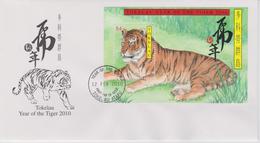 Tokelau FDC Mi Block 43 Lunar New Year - Year Of The Tiger 2010 - First Day Cancellation In Atafu - Tokelau