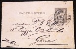 Francia Fine ´800  Vecchio Biglietto Postale Viaggiato E Diretto A Genova - Cartoline-lettere