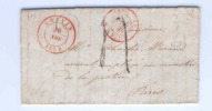 606/18 - Lettre Non Affranchie COUVIN 1850 Vers France - Boite Rurale Faible AP Origine PESCHE - Correo Rural