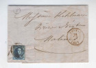 616/18 - Lettre TP Médaillon CHIMAY 1857 Vers MALINES - Boite Rurale V Origine MACQUENOISE - Landelijks Post