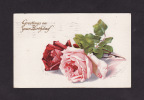 VOEUX - GREETINGS ON YOUR BIRTHDAY - ROSES - POSTMARKED QUEBEC 1916 - Geboorte