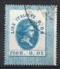 1866/67/68  - MARCA  DI TRANSIZIONE  -  Lire 0,02 - Fiscale Zegels