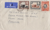 5682# KENYA UGANDA TANGANYIKA LETTRE PAR AVION BY AIR MAIL Obl DAR EL SALAM 1954 OUGANDA Pour TRING HERTS ENGLAND - Kenya, Ouganda & Tanganyika