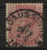 N°38 Obl. Sc Centrale  ECAUSSINNES. TB. COBA 8 - 1883 Leopold II