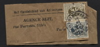 5c+10c Lion Héraldique Obl. ANTWERPEN S/bande De Journal Imprimé Drukwerk Vers Paris 1929 (064) - 1929-1937 Heraldischer Löwe