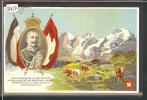 VISITE DE L'EMPEREUR WILHELM II EN SUISSE - SEPTEMBRE 1912 - PRÄGE KARTE - CARTE EN RELIEF -TB - Elm