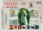 Rabbit New Year,China 1999 Taian Post Office Lunar New Year Greeting Postal Stationery Card - Lapins