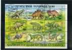 - TADJIKISTAN . BLOC DE 9 SUR LES DINOSAURES OBLITERE - Tadschikistan