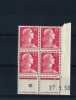 - FRANCE . N°1011 Y&T   . BLOC DE 4 NEUFS SANS CHARNIERE  . DATE 27/1/56 - 1950-1959