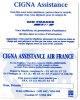 CARTE  D'ENTREPRISE   CIGNA / AIR FRANCE - Publicités