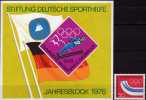 Sporthilfe Jahresblock 1976 BRD 875 Plus Sph Block I ** 9€ Eishockey Ski-Sprung Winter Olympic Sheet Of Germany - Hiver 1976: Innsbruck