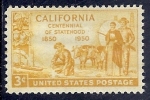 1950 USA California Statehood 100th Ann. Stamp Sc#997 Gold Miner Pioneer Ox Cow - Unused Stamps