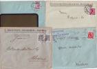 065i: Ziffernserie 4 Belege Bedarfspost - Cartas & Documentos