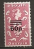 Falkland Georgie Du Sud 1971 N° 38a ** Surchargés, Famille Royale, Elisabeth, Planctons, Animaux - Südgeorgien