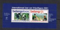 NEDERLAND  BLOK   INTERNATIONAAL JAAR VAN VRIJWILLIGERS   2001 ** - Blokken