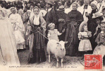 7527   SAINT JEAN DU DOIGT   Le Petit Saint Jean Et Son Mouton    Circulée  1909 - Saint-Jean-du-Doigt