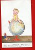 Jolie Carte Enfant Illustrateur Wills Globe Terrestre Poupée - Wills, John