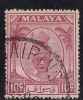 Perak Malaya 1950 - 56  10ct Purple Sultan Yussuf Used SG 136. ( H600 ) - Perak