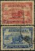 AY0385 Australia 1934 Wool Industry Sheep 2v USED - Oblitérés