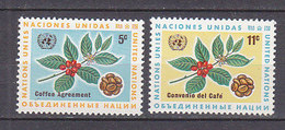 H0092 - ONU UNO NEW YORK N°153/54 ** CAFE' - Unused Stamps