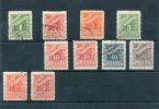 1912-Greece- "Lithographic" Postage Due Issue- A Period Complete Set Used/usH/MH, 2dr. W/"SMYRNH-SYSTHMENA" XI Postmark - Used Stamps