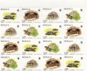 MONACO - FEUILLET TORTUES (16 VALEURS)  Cote € 28,80 - Turtles