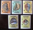 ETHIOPIE: Mineraux Fossiles, Fossile, Fossils Shells, Fossilien. Yvert N°849/53. MNH, ** Série Rarissime - Fossili