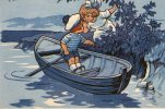 Belle Illustrée Signée CASTELLI : Petits Marins En Blanc Et Bleu - Castelli