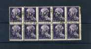 - ITALIE  A.M.G. V.G. . BLOC DE 10 TIMBRES OBLITERES - Poststempel