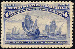 US #233 Mint Hinged 4c Columbian From 1893 - Nuevos