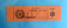 GRASSHOPPER CLUB ZURICH V VELEZ - 1984. MarjanTrophy Football Ticket Soccer Fussball Foot Switzerland Schweiz Suisse - Tickets - Entradas