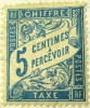 France 1884 Postage Due 5c - Mint Hinged - 1859-1959 Nuevos