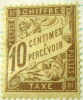 France 1884 Postage Due 10c - Mint Hinged - 1859-1959 Postfris