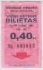 Lithuania Vilnius Trolleybus Tickets At A Discount - Europa