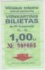 Lithuania Vilnius Trolleybus Tickets At A Discount - Europe
