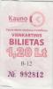 Lithuania Kaunas Trolleybus Tickets - Europe