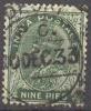 1932  Definitives King George V 9p SG 233 / Sc 135 / YT 113A / Mi 130 Used/oblitere/gestempelt [sim] - 1911-35 King George V