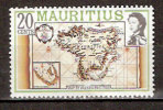 Timbre Maurice 1978 Y&T N°451 **. Map By Van Keulen. 20 Cts. Cote ??? € - Mauritius (1968-...)