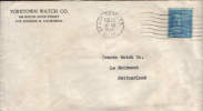 USA-Envelope Circulated In 1948;Sent From Yorktown Watch Company In Switzerland - 1941-60