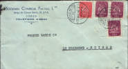 Portugal-Envelope Circulated 1948 -from Sociedade Comercial Pactole Lisboa In Switzerland - Used Stamps