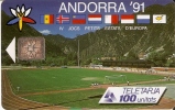 AND-001 IV JUEGOS ANDORRA 1991 -LA PRIMERA TARJETA DE ANDORRA - Andorre