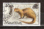 Timbre Maurice 1994 Y&T N°809 (2). Oblitéré. Mangouste. 40Cs. Cote 0.50 € - Mauricio (1968-...)