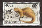 Timbre Maurice 1994 Y&T N°809 (3). Oblitéré. Mangouste. 40Cs. Cote 0.50 € - Mauricio (1968-...)