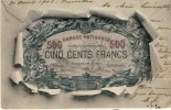 Carte Représentant Un Billet De 500 Francs Belge - 1902 ( Voir Verso ) - Münzen (Abb.)