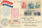 AANGETEKENDE Luchtpost BRIEFKAART NVPH 568-572 Van EINDHOVEN Naar DEN HAAG  FDC  (4938) - Sonstige & Ohne Zuordnung