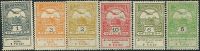 AY0196 Hungary 1913 Donate Stamps Crown With Wild Ride 6v MLH - Gebruikt