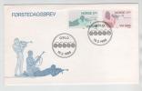 NORWAY FDC 18-2-1986 BIATHLON WORLD CHAMPIONSHIPS With Cachet - FDC