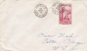 Belle Lettre Cote D'Ivoire,1938, 1,75f Seul,  Abidjan Pour USA/621 - Brieven En Documenten