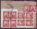 RUSIJA - USSR - ZAKAZANOE - REC,LETTER - 1000 R  2x BLOCK Of FOUR = 1.000 Rub - SEVASTOPOL To YUGOSLAVI - 1922 - Covers & Documents